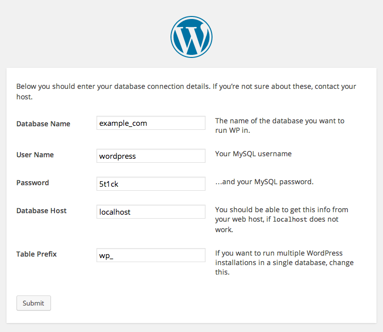 WordPress Installer.